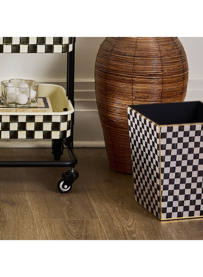 Courtly Check Glass Waste Bin