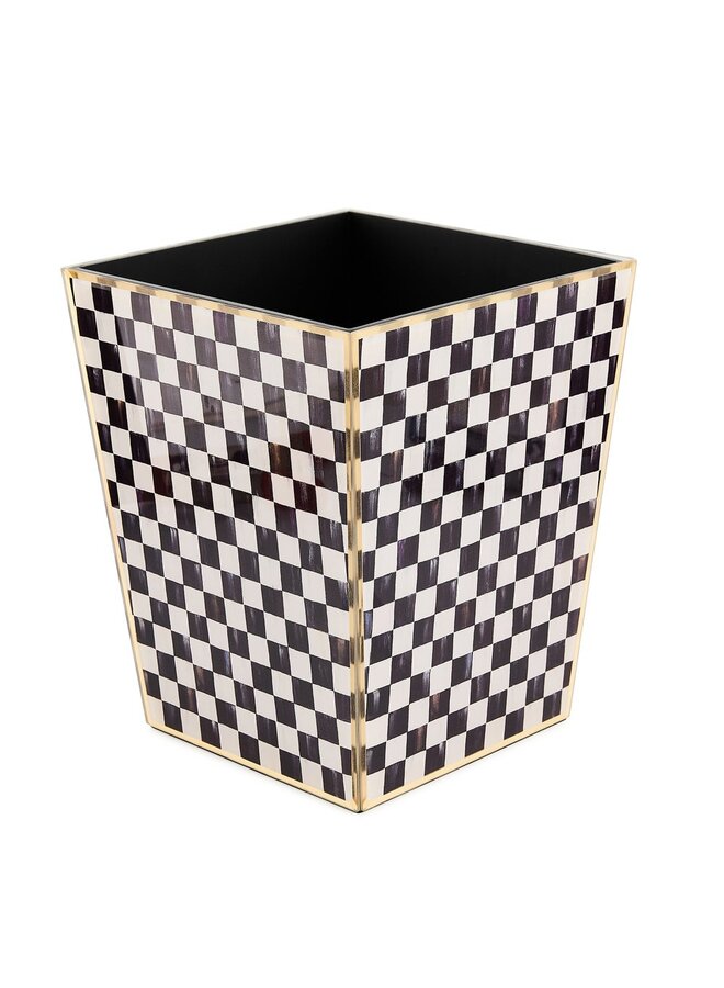 Courtly Check Glass Waste Bin