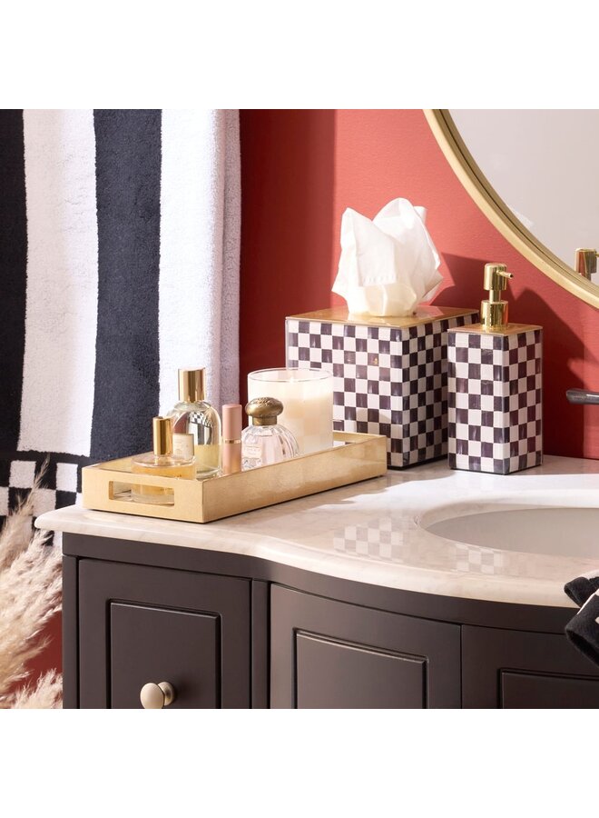 Courtly Check Glass Vanity Tray