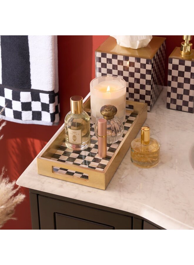 Courtly Check Glass Vanity Tray