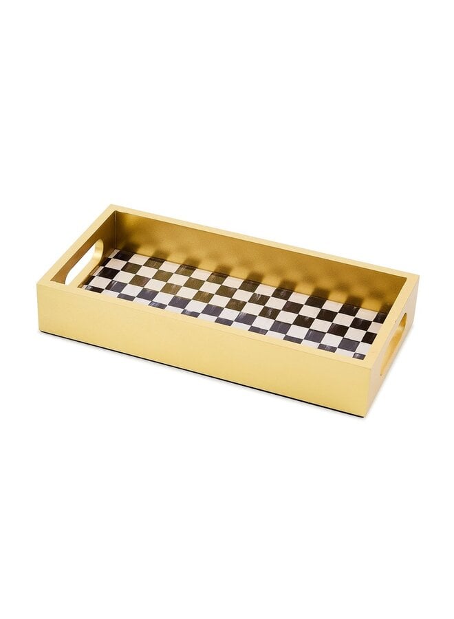 Courtly Check Glass Vanity Tray