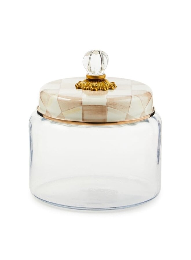 Mocha Check Medium Kitchen Canister