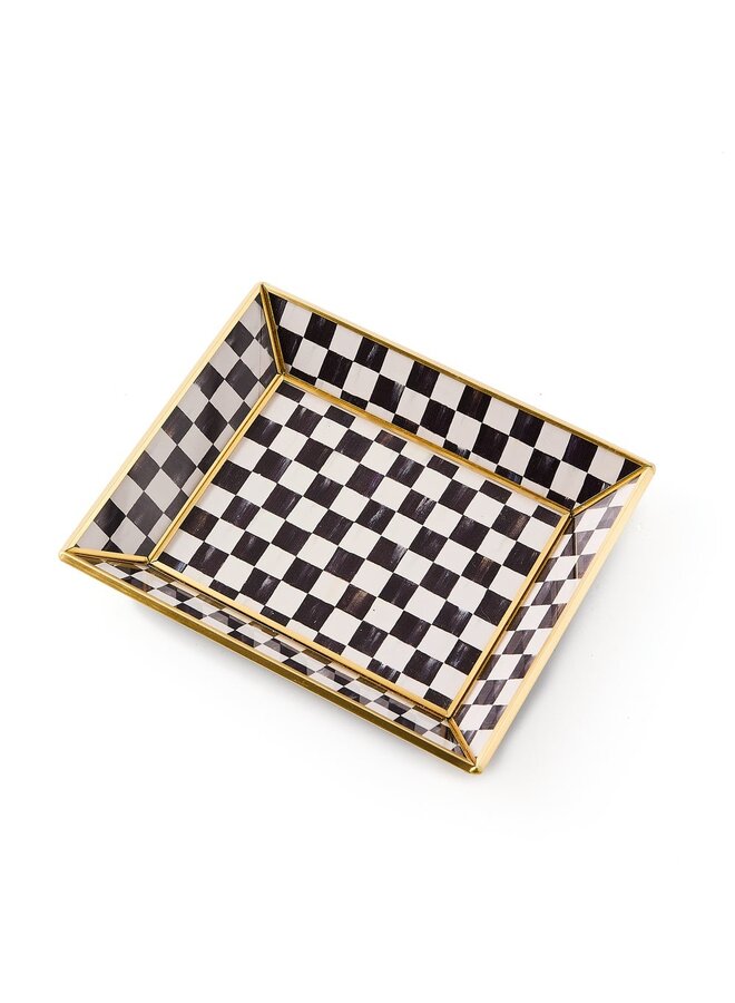 Courtly Check Small Glass Tray