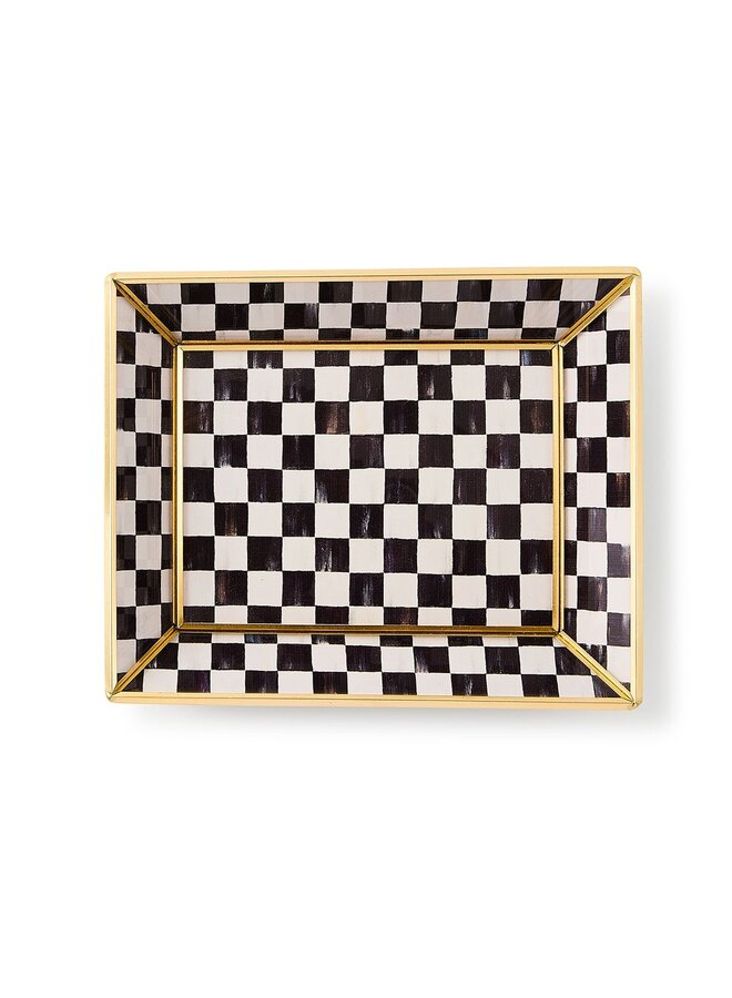 Courtly Check Small Glass Tray