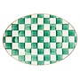 Emerald Check Small Oval Platter