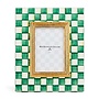 Emerald Check Enamel Frame - 4" x 6"