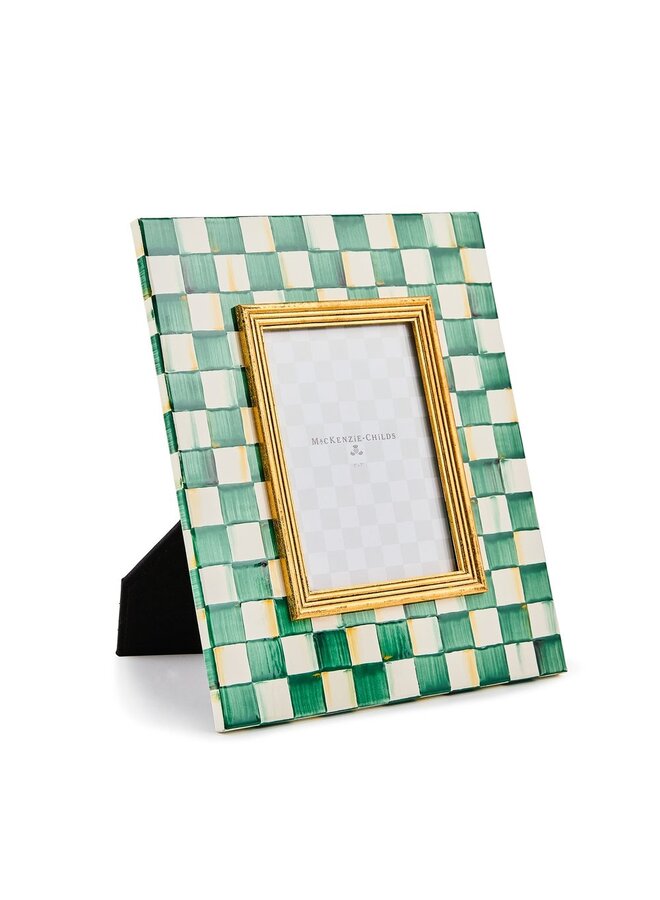 Emerald  Check Enamel Frame - 5" x 7"