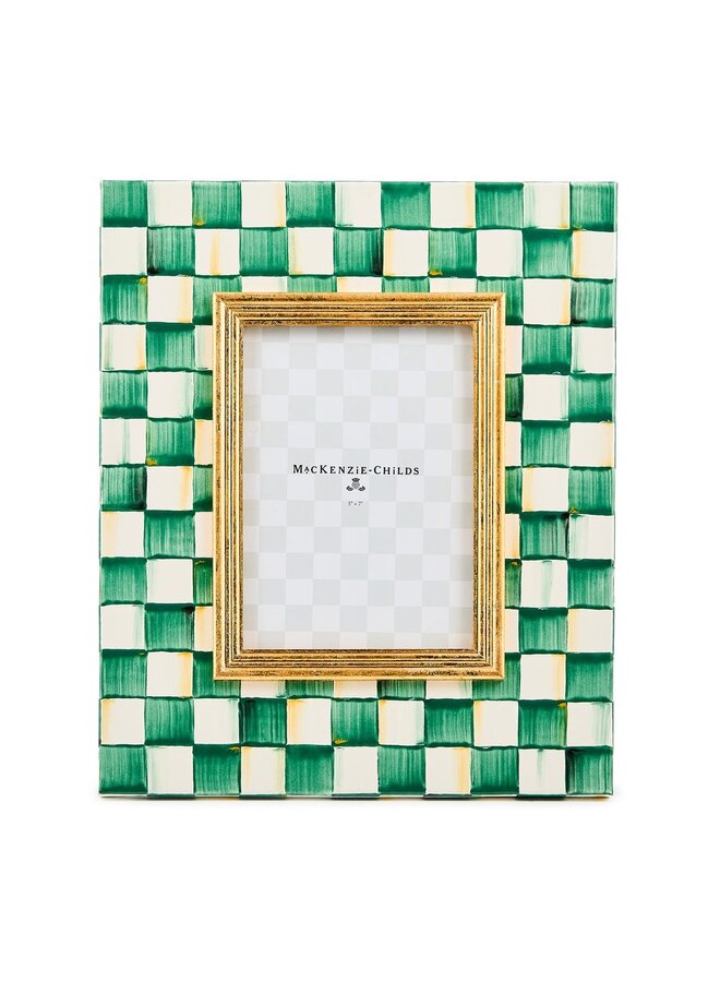 Emerald  Check Enamel Frame - 5" x 7"