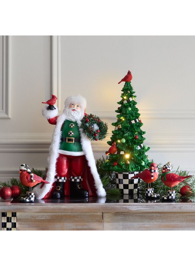 Cozy Christmas Santa with Cardinal