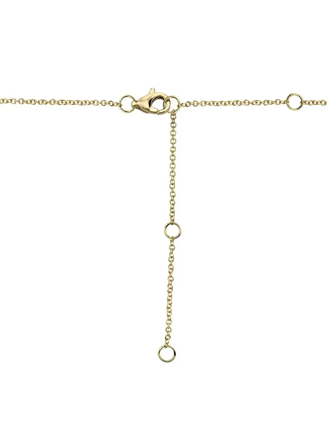 14K Yellow Gold and Diamond Bar Necklace (0.08ct)