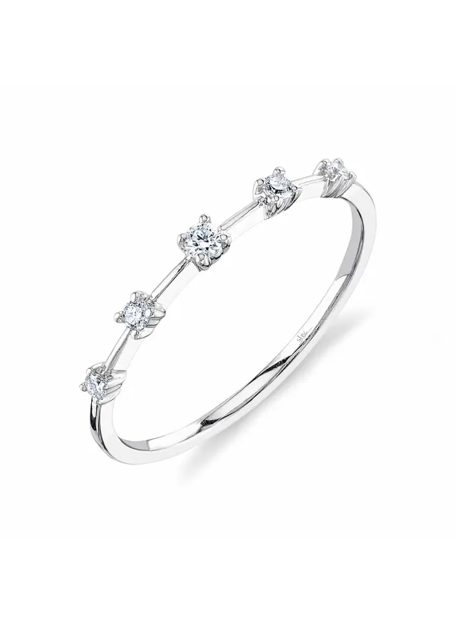 14KWG Spaced Diamond Ring (0.10ct)