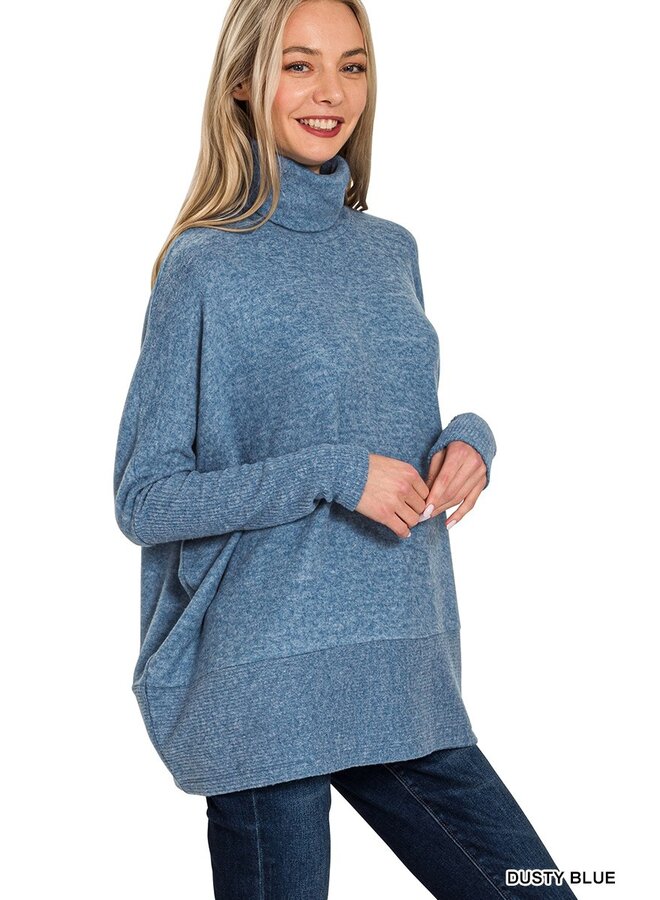 Oversized SuperSoft Turtleneck Tunic -