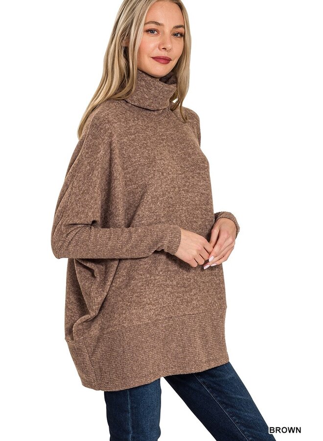 Oversized SuperSoft Turtleneck Tunic -