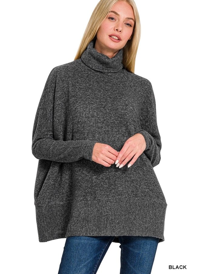Oversized SuperSoft Turtleneck Tunic -