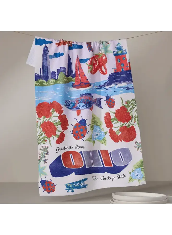 Greetings Tea Towel -