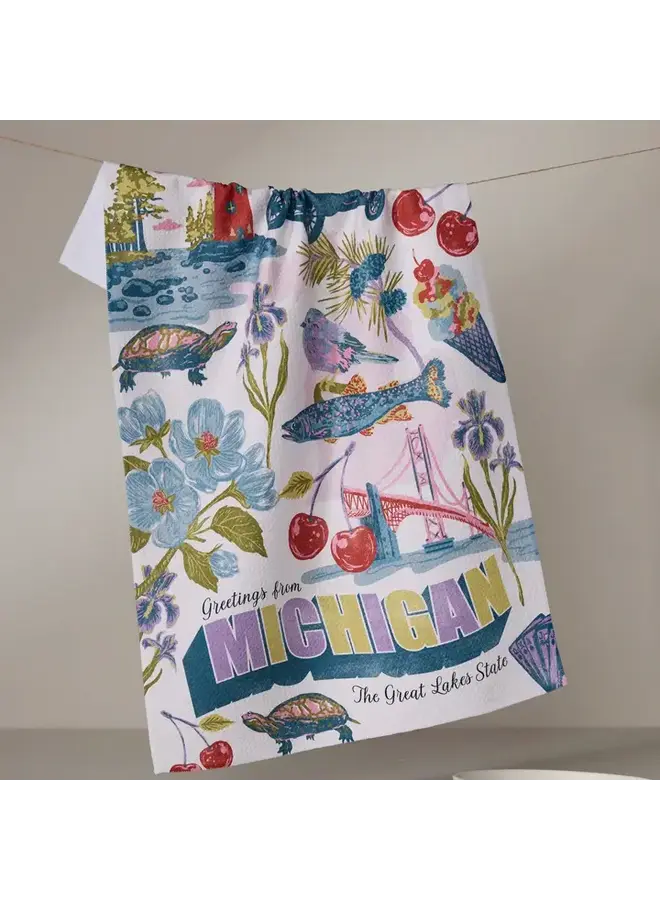 Greetings Tea Towel -