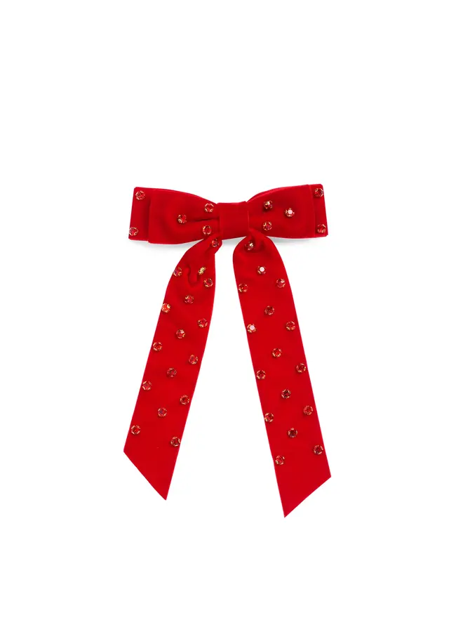 Rhinestone Bow Clip -