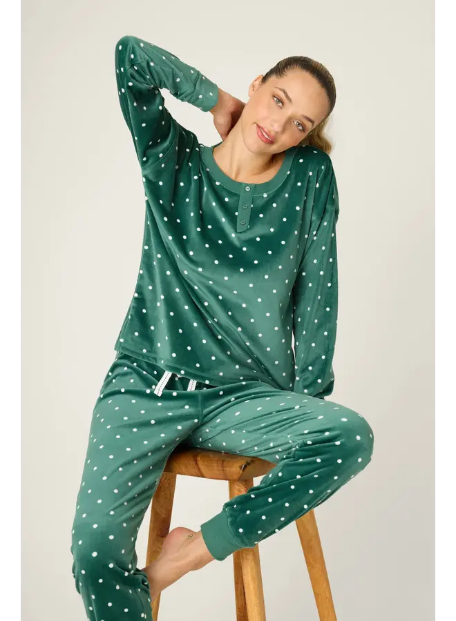 Let's Get Toasty Dot Print Pant -