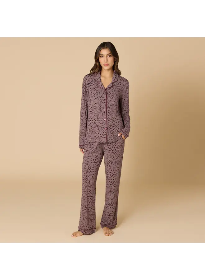 Sleep Soft Slim Notch Collar PJ Set -