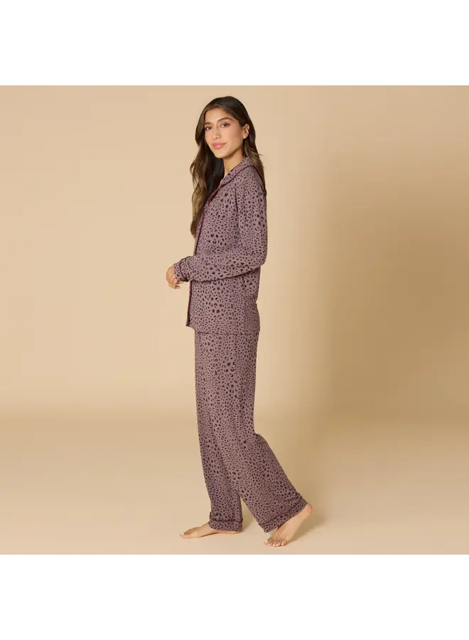 Sleep Soft Slim Notch Collar PJ Set -