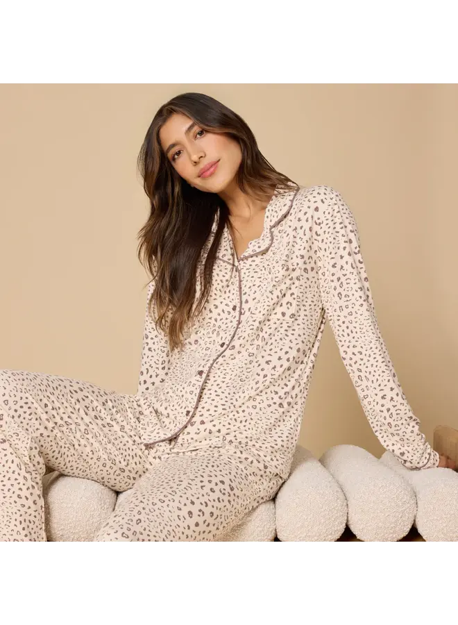 Sleep Soft Slim Notch Collar PJ Set -