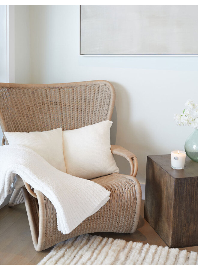 Cozychic Ribbed Throw - White