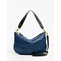 Petit Moyen Messenger - Black/Cobalt Woven Checker