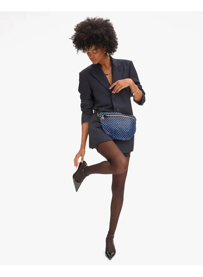 Grande Fanny - Black/Cobalt Woven Checker
