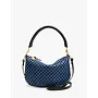 Petit Moyen Messenger - Black/Cobalt Woven Checker