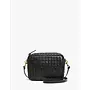 Midi Sac - Black Woven Diagonal