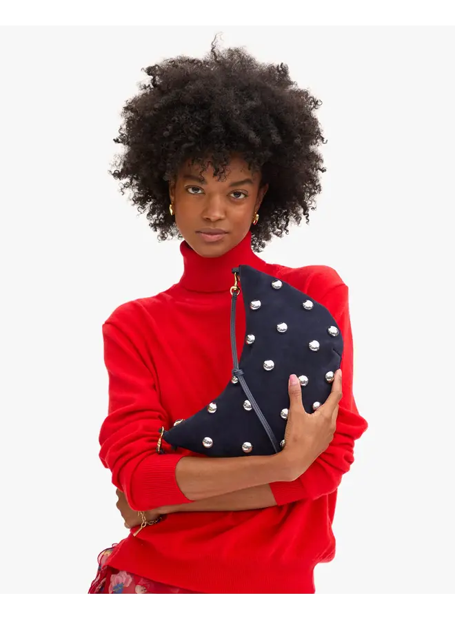 Lune - Navy Suede with Studs