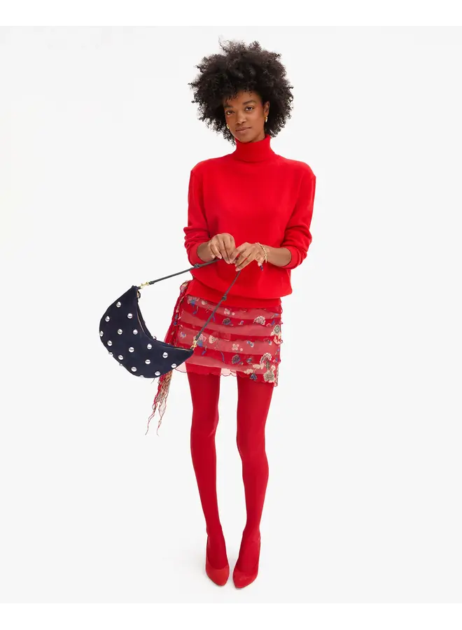 Lune - Navy Suede with Studs