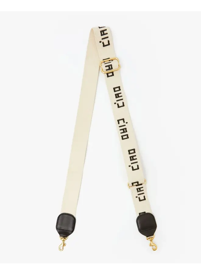 Adjustable Crossbody Strap - Ciao - Natural/Black