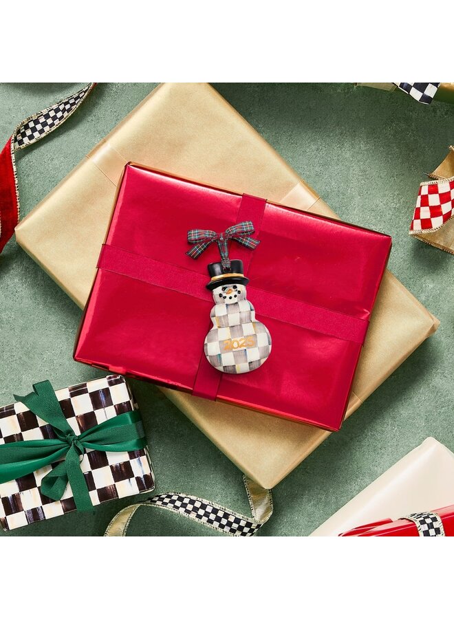 Sterling Check 2025 Snowman Ornament