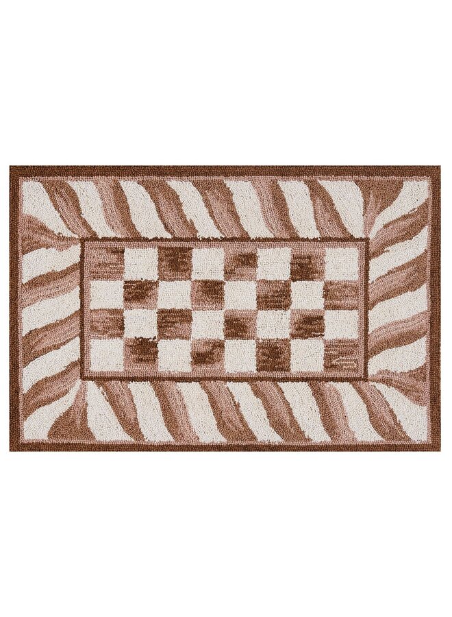 Mocha Check 2' x 3' Rug