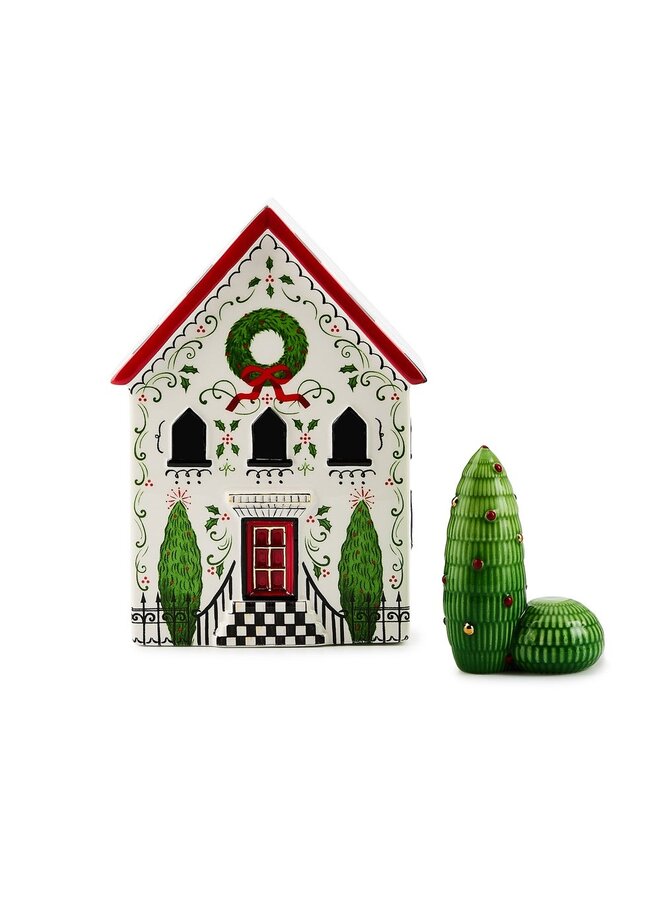 Holly Village Illuminated Ceramic Cottage