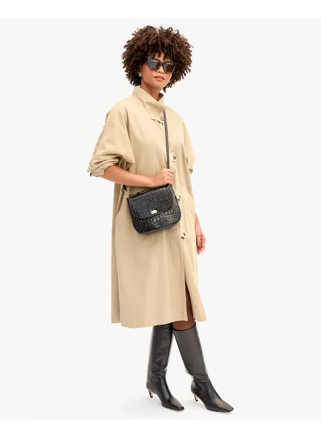 Turnlock Louis with Top Handle - Black Congo Cork