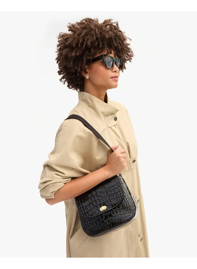 Turnlock Louis with Top Handle - Black Congo Cork