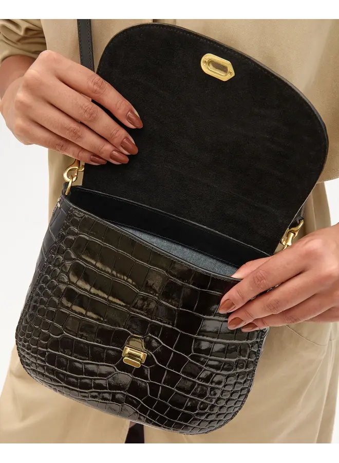 Turnlock Louis with Top Handle - Black Congo Cork