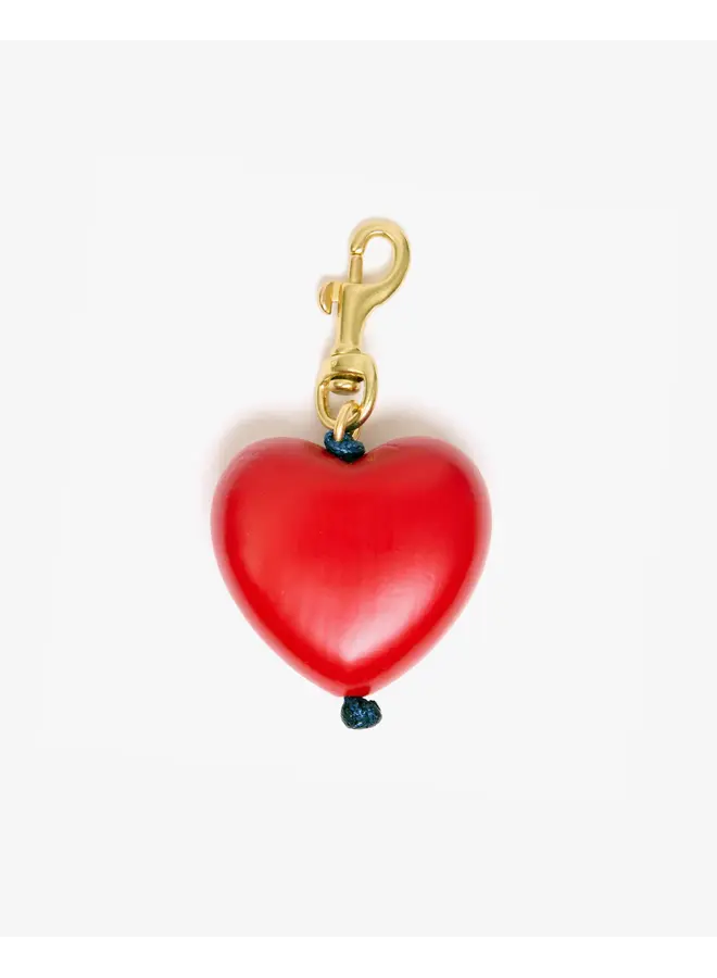 Grande Heart Fob - Poppy