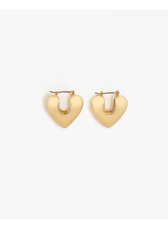 Mylar Heart Hoops - Gold