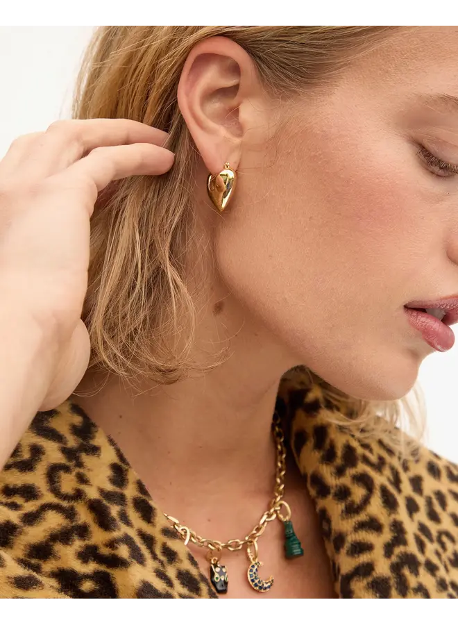 Mylar Heart Hoops - Gold