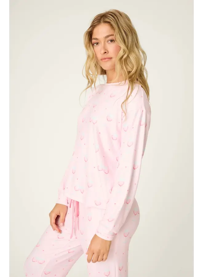 Happy Hour Long Sleeve Lounge Top -