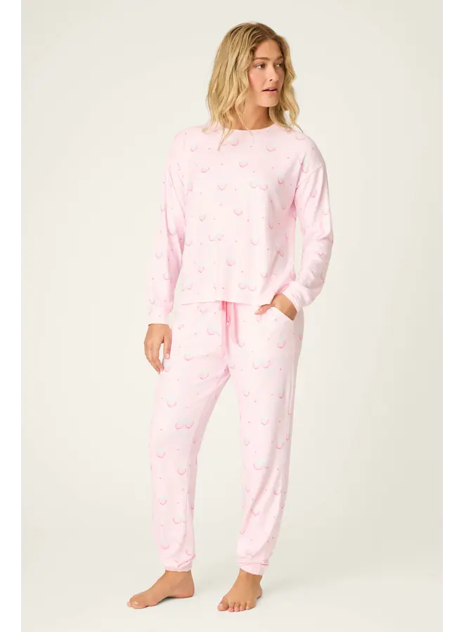 Happy Hour Long Sleeve Lounge Top -