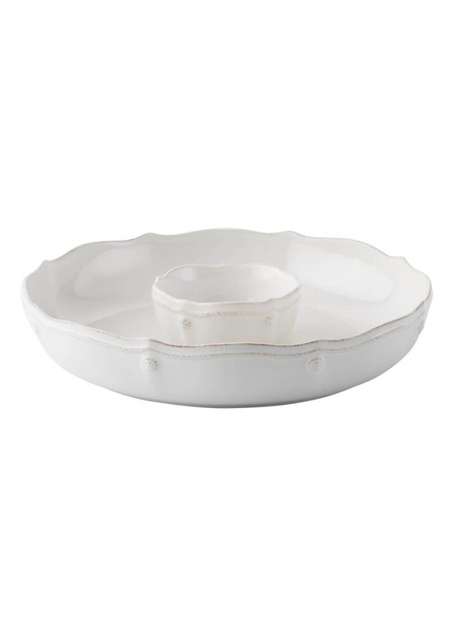 Berry & Thread Chip and Dip - Whitewash