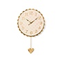 Rosy Check Heart Pendant Clock