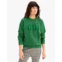 Flocked Oui Evergreen Sweatshirt -