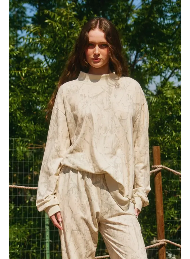 Camo Mock Neck Sweatshirt -