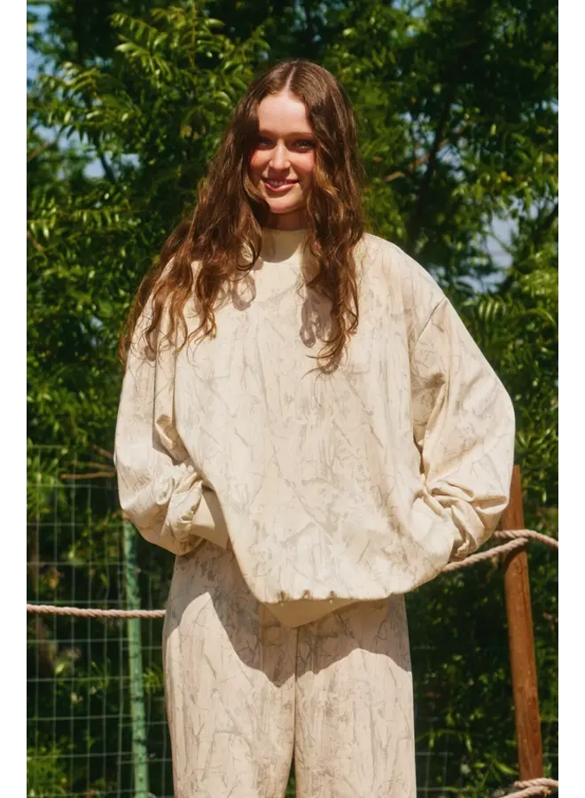 Camo Mock Neck Sweatshirt -