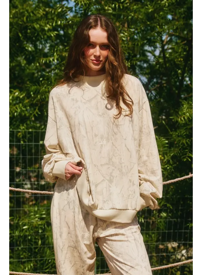 Camo Mock Neck Sweatshirt -